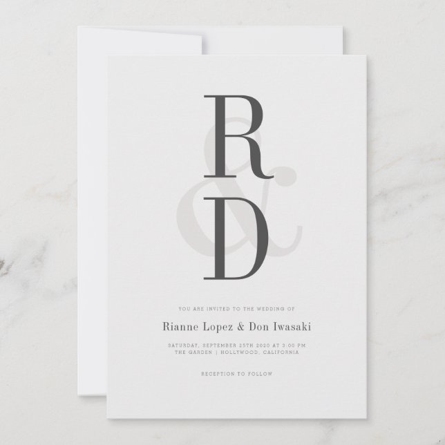 Convite para Anúncio de Casamento Moderno (Frente)