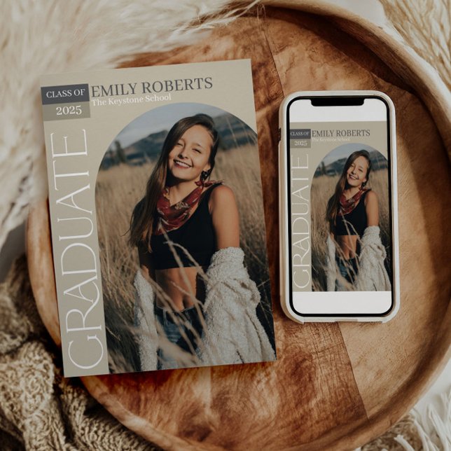 Convite para Anúncio de Graduação de Fotografias A (Criador carregado)