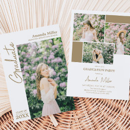 Convite para Anúncio de Graduação de Fotos Moderna