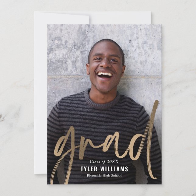 Convite para Anúncio de Graduação de Traços Brilha (Frente)