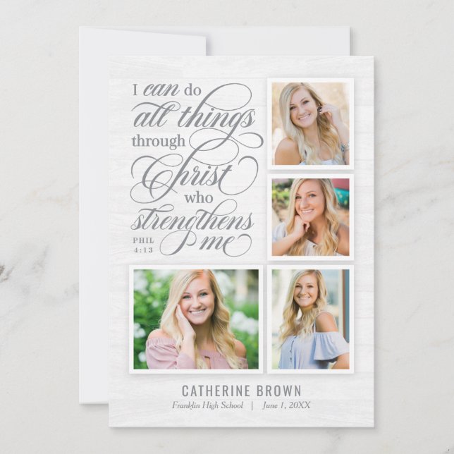 Convite para Anúncio de Graduação Reforçado (Frente)