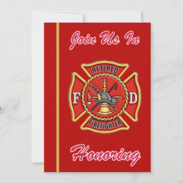 Convite para aposentadoria de bombeiro