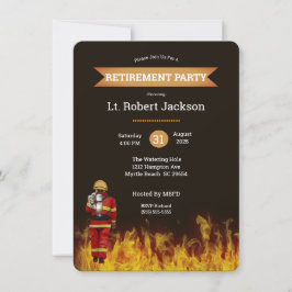 Convite para aposentadoria de bombeiro/bombeiro