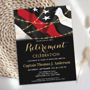 Convite para aposentadoria de bombeiros fina da li