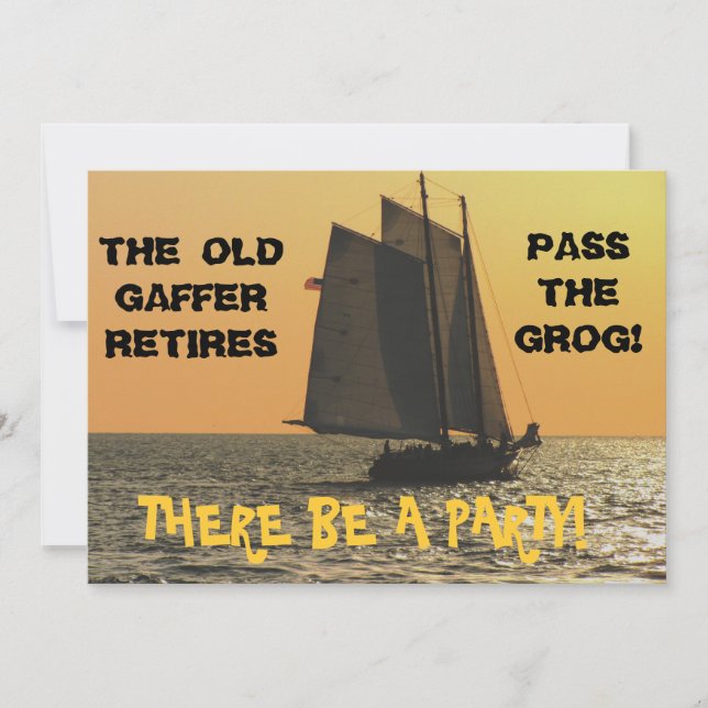 Convite para aposentadoria de um marinheiro (Frente)