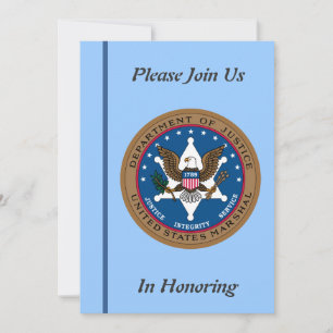 Convite para aposentadoria do Serviço Marshall dos