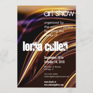 convite para apresentação de arte derretida