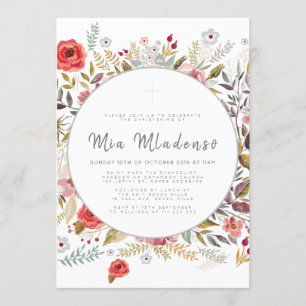 Convite para apresentação de batismo bebê