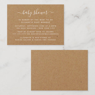 Convite para apresentação de Chás de fraldas Rusti