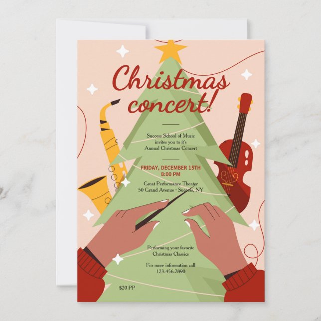 Convite para apresentação de concertos de Natal (Frente)