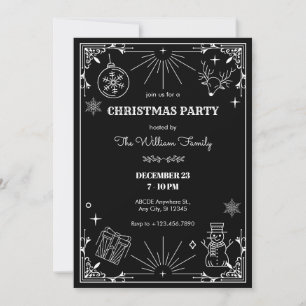 Convite para apresentação de festa de natal de art