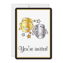 Convite para apresentação de filmes de teatro