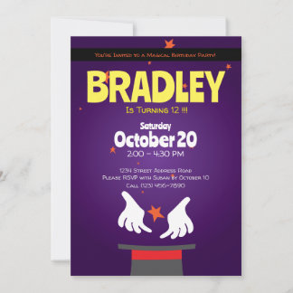 Convite para apresentação de magia de partido