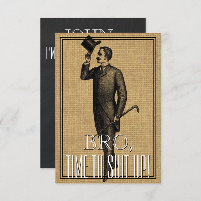 Convite para apresentação de Padrinho de casamento (Frente/Verso)