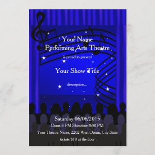 Convite para Apresentação de Palcos Musical de Art