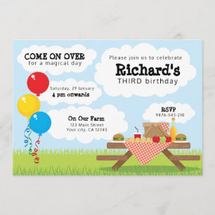 Convite para apresentação de piquenique - Dia Br