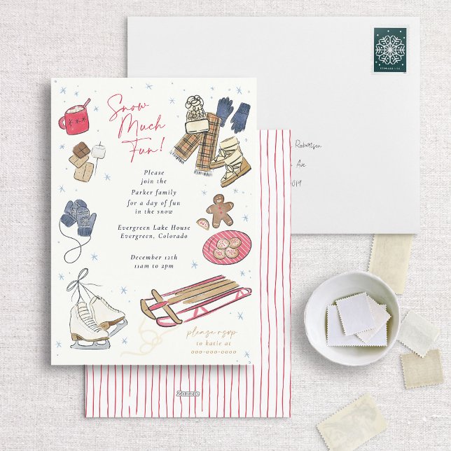 Convite para aquarela de festas de inverno muito d (Criador carregado)