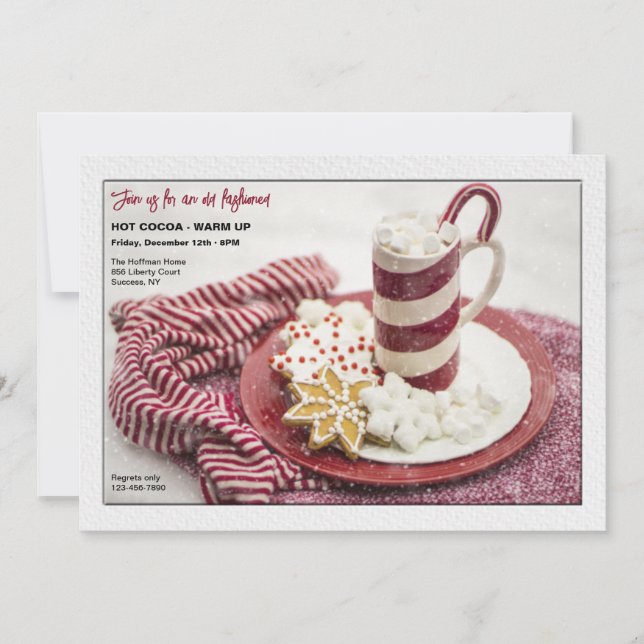 Convite para aquecimento de cacau quente (Frente)