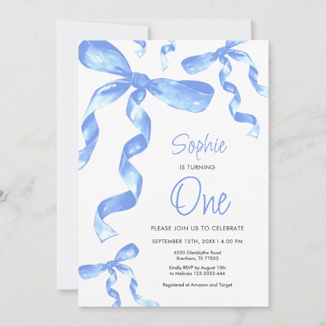 Convite para Arco Azul primeiro aniversario (Frente)