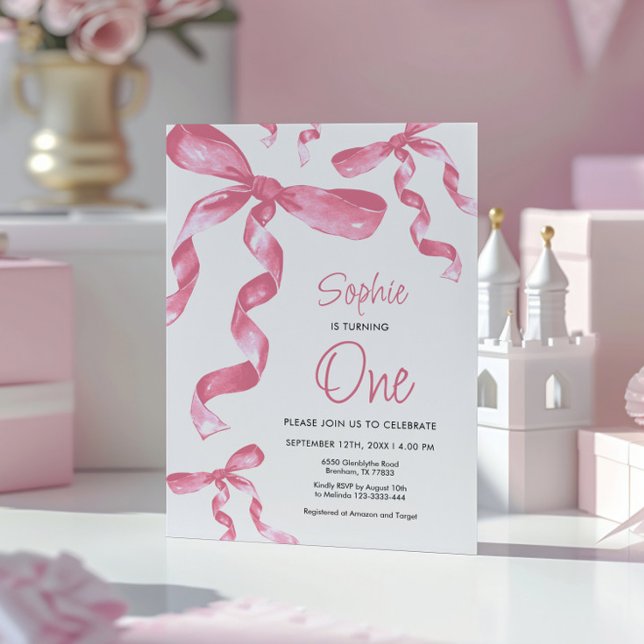 Convite para Arco Rosa primeiro aniversario (Criador carregado)