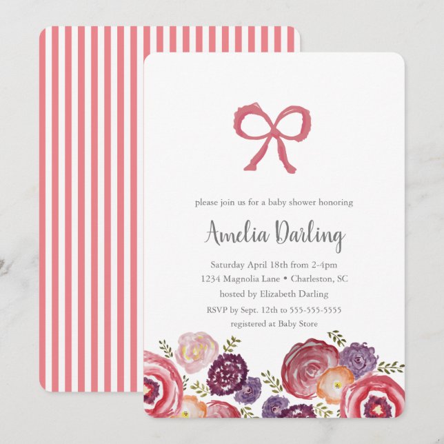 Convite para Arcos e flores (Frente/Verso)