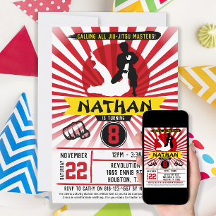 Convite para artes marciais Jiu Jitsu