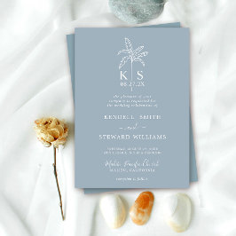 Convite para Árvore Palm do Logotipo de Casamento