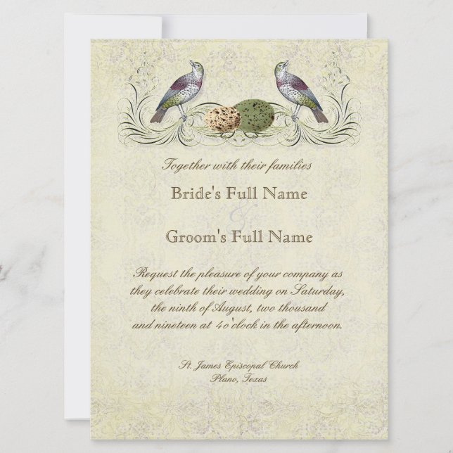 Convite para as Asas do Amor - Cream Tan (Frente)