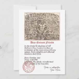 Convite para as libações etéreas do Halloween
