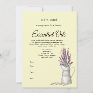 Convite para Aula de Óleo Essencial