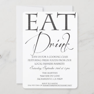 Convite para Aula/Demonstração de Culinária