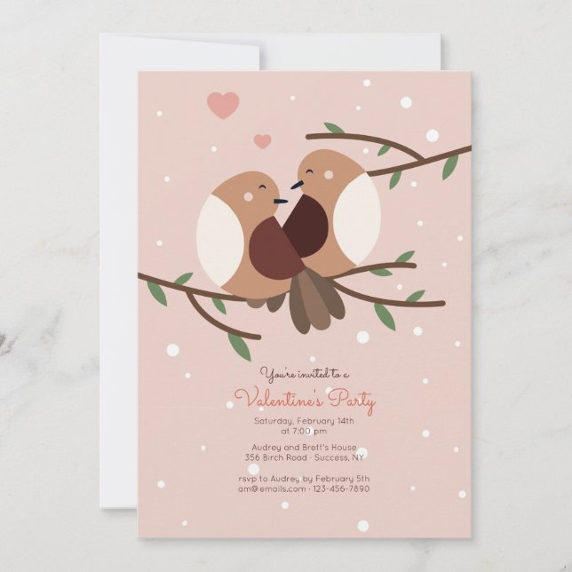 Convite para aves de neve (Frente)