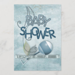 Convite para Babyshower Azul