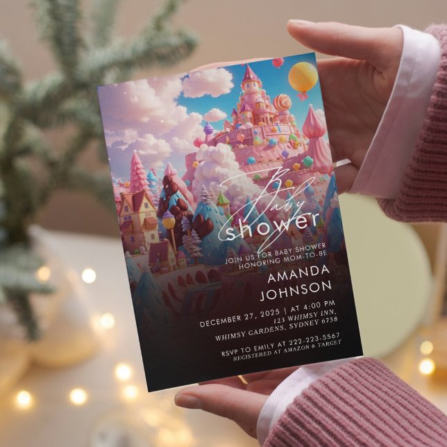 Convite para Babyshower no Mundo de Candyland (Criador carregado)