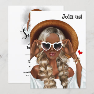 Convite para Bachelorette Blonde de Summer Mood