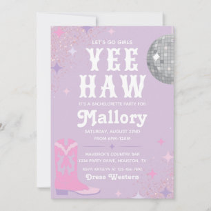 Convite para Bachelorette Cowgirl   Nash Bash