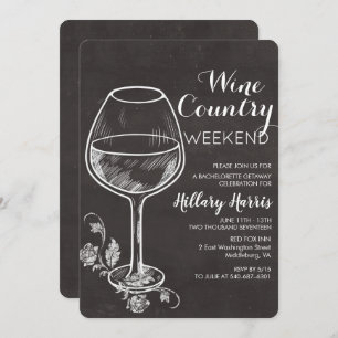 Convite para Bachelorette de Chalk Wine Country