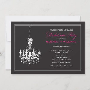 Convite para Bachelorette de Chandelier Clássico