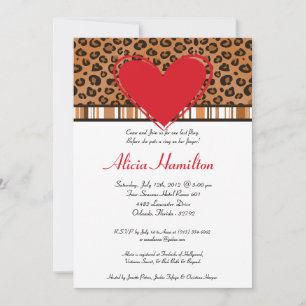 Convite para Bachelorette de Impressão Animal 5x7