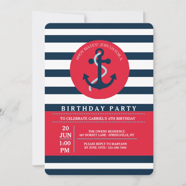 Convite para Baía de Âncora (Frente)