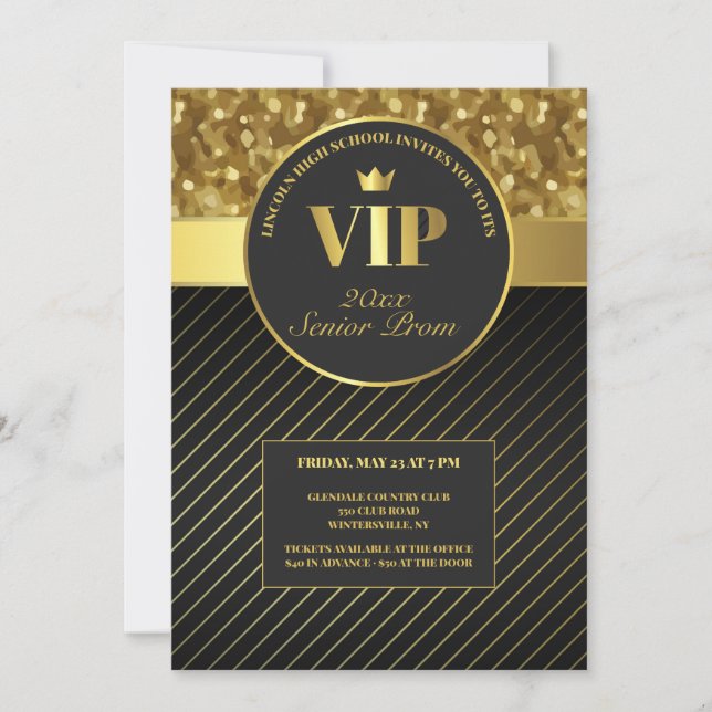 Convite para Baile de formatura VIP (Frente)