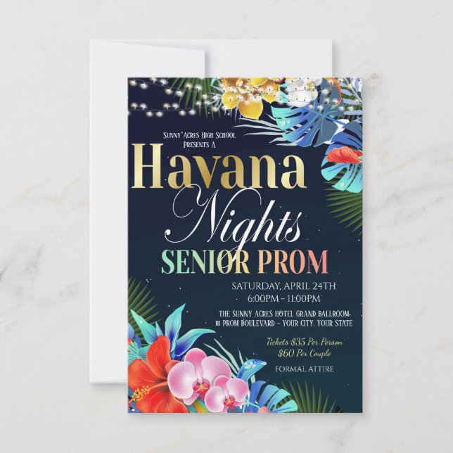 Convite para Bailes de formatura Noturnos de Havan (Frente)