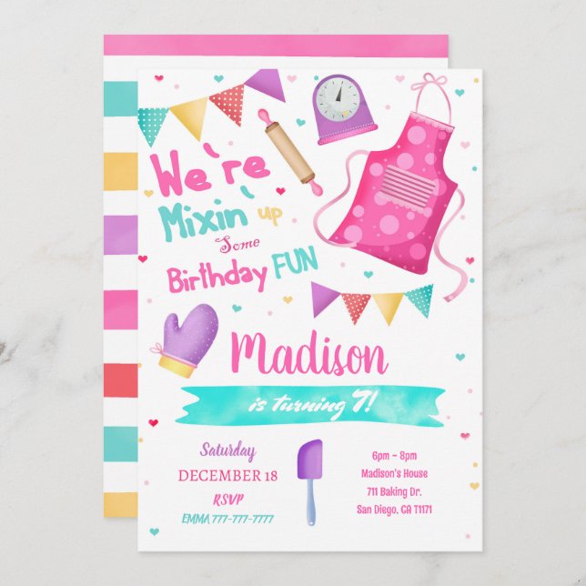 Convite para Baking (Frente/Verso)