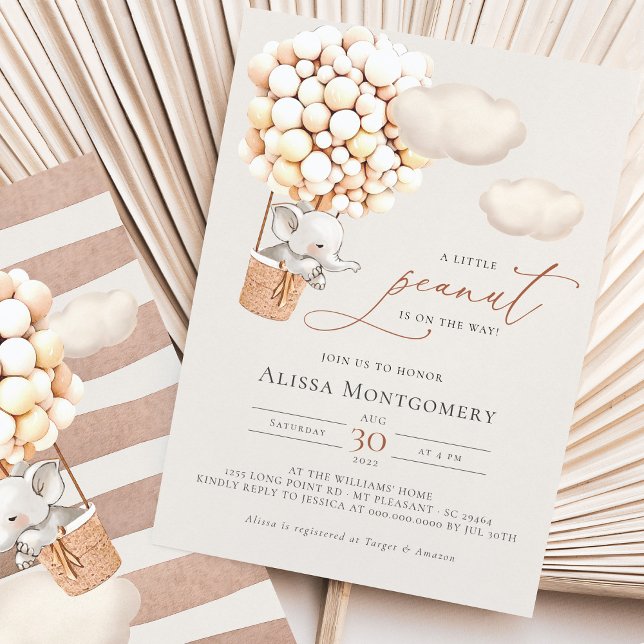 Convite para balão de ar quente de elefante (Criador carregado)