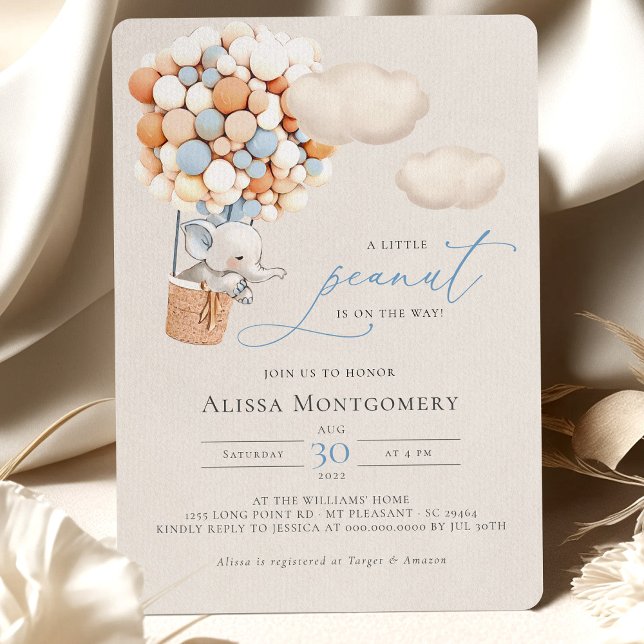 Convite para balão de ar quente de elefante (Criador carregado)