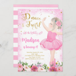 Convite para Ballerina Golded