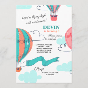 Convite para Ballon de Ar Quente