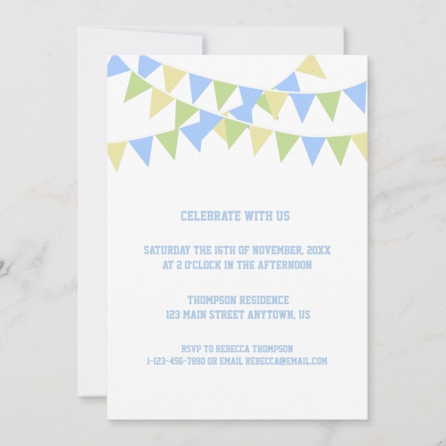 Convite para Balões de Aniversário (Frente)