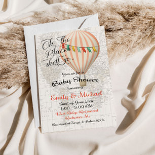 Convite para Balões de Ar Quente para chá de frald