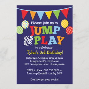 Convite para Balões de Salto e Reprodução (Mari